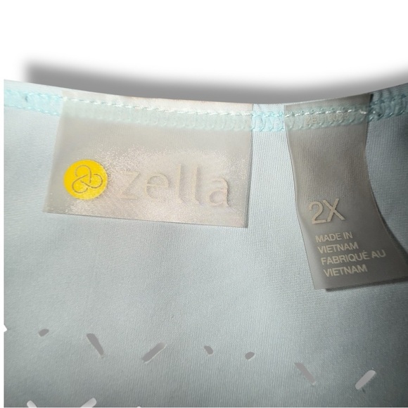 ZELLA Nova Perforated Racerback Tank - Blue Sterling Plus 2X - Picture 10 of 15